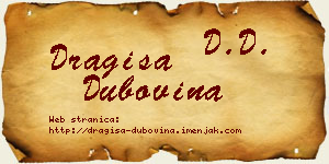 Dragiša Dubovina vizit kartica